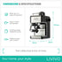 Coffee Machine with Milk Frother - Black